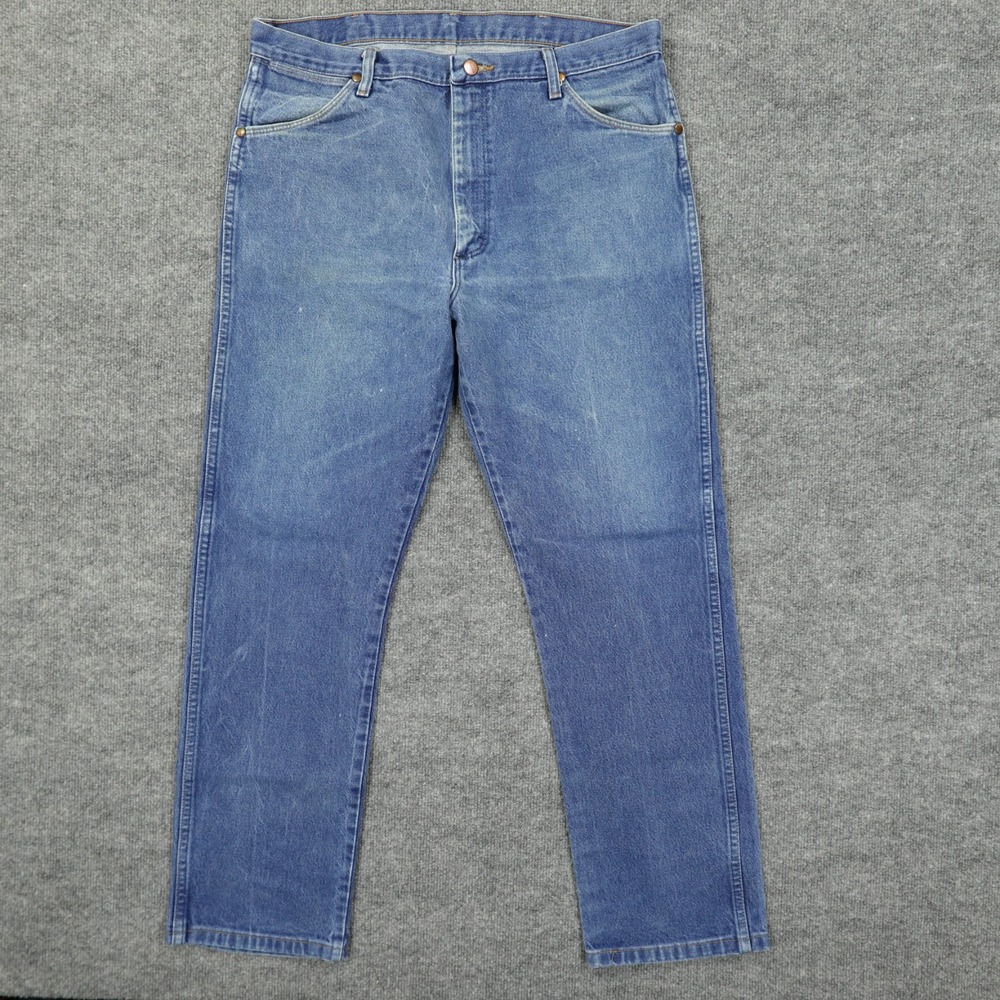 Wrangler 13MWZ Jeans Mens 38x31 Blue Cowboy Cut Original Fit Straight Leg Denim